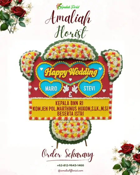 Papan Bunga Pernikahan Pangi